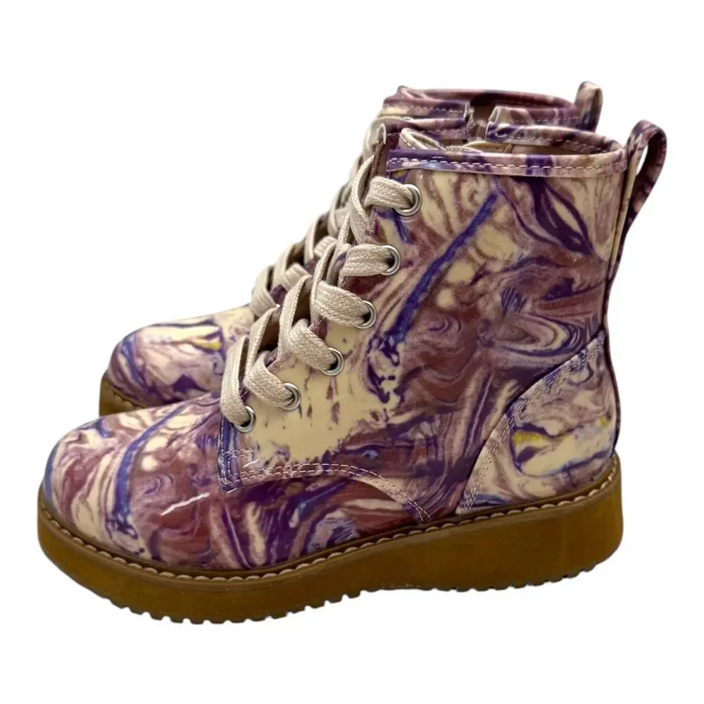 Steve Madden Joliviaa Boots Purple Marble 13